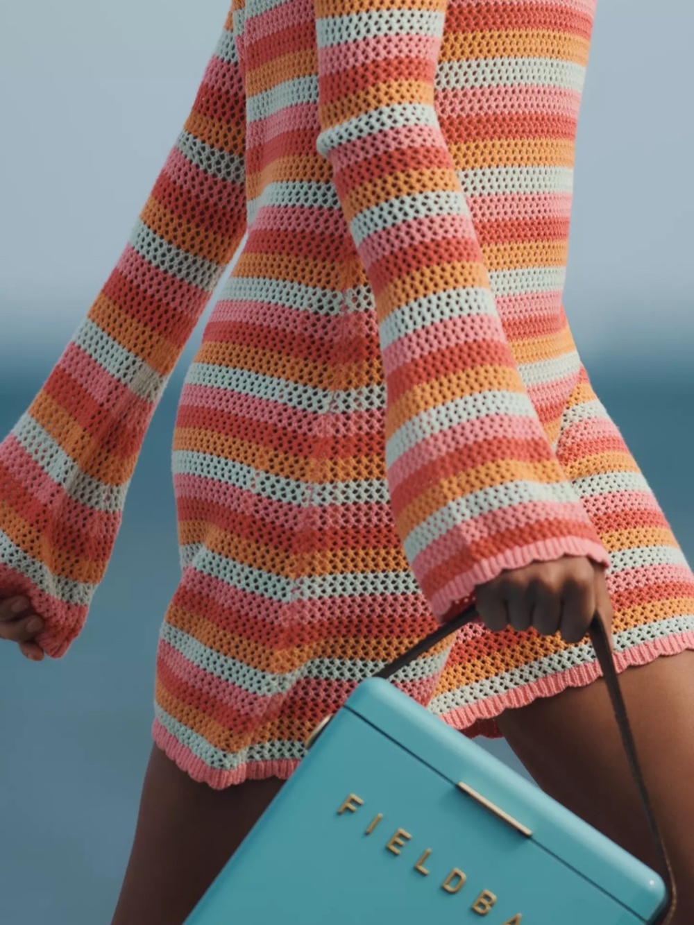 Anthropologie Beach Riot Libbi Mini Dress in Guava Jelly Crochet NWT - Picture 3 of 4